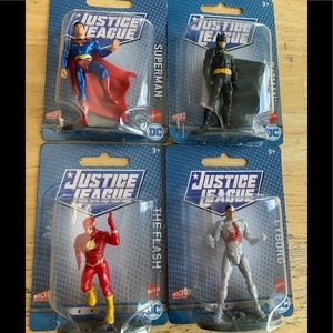 Justice League micro mini Superman Batman Flash Cyborg Mattel